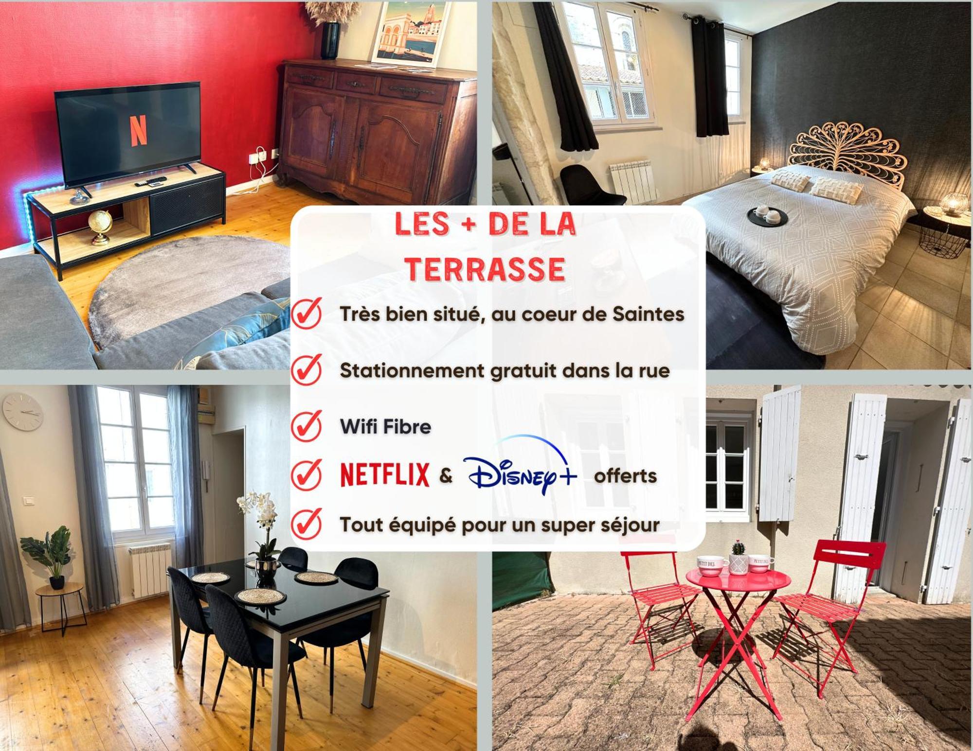 La Terrasse - Parking Gratuit - Fibre - Rdc - Centre Ville Сент Екстериор снимка